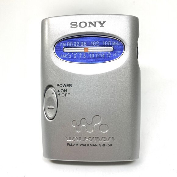 Retro Sony Walkman FM/AM with Headphones SRF-59 Free Battery - Picture 3 of 9
